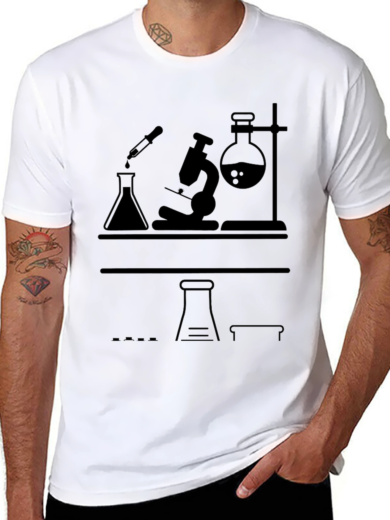 Science Lab T-Shirt - Black Graphic Tee