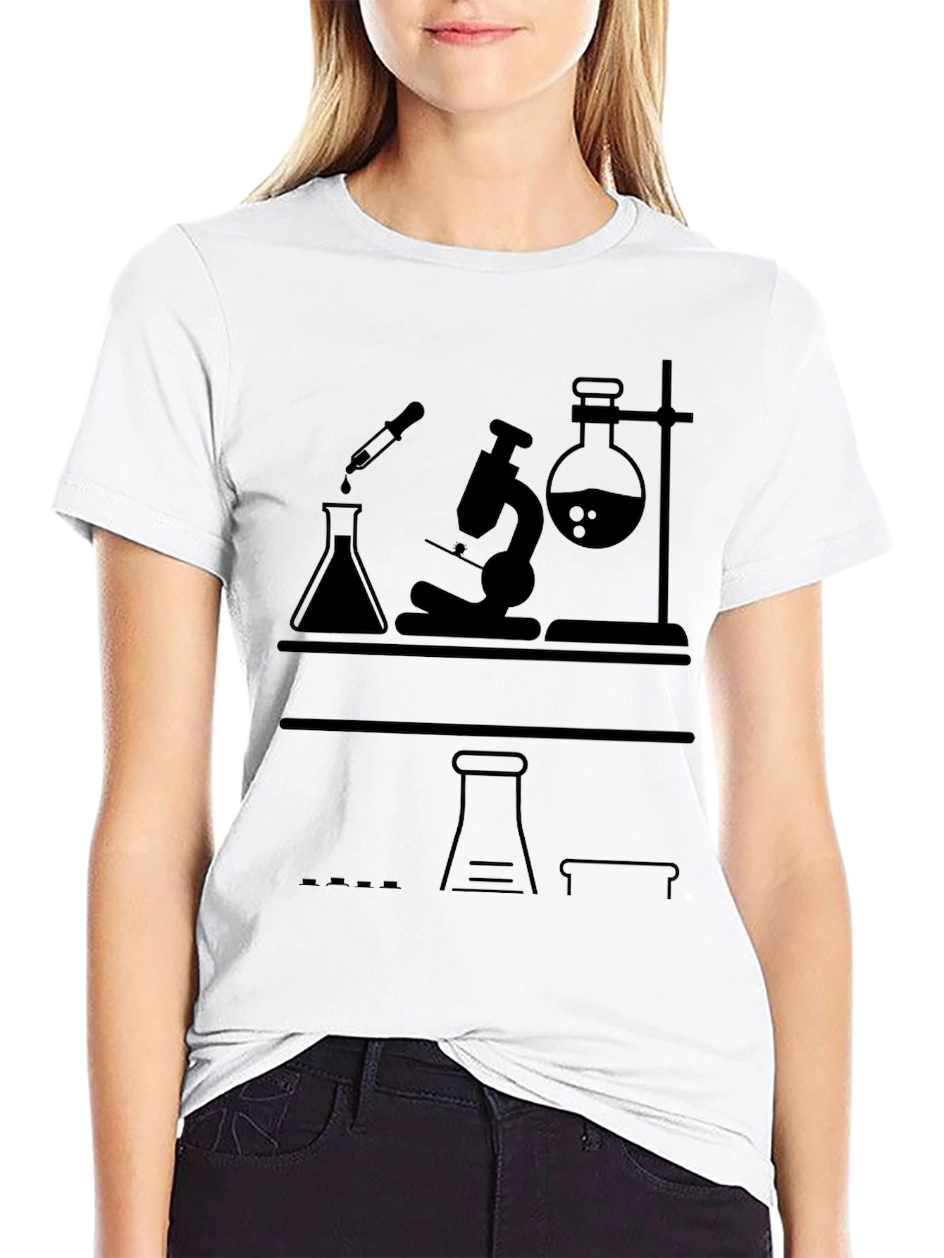 Science Lab T-Shirt - Black Graphic Tee