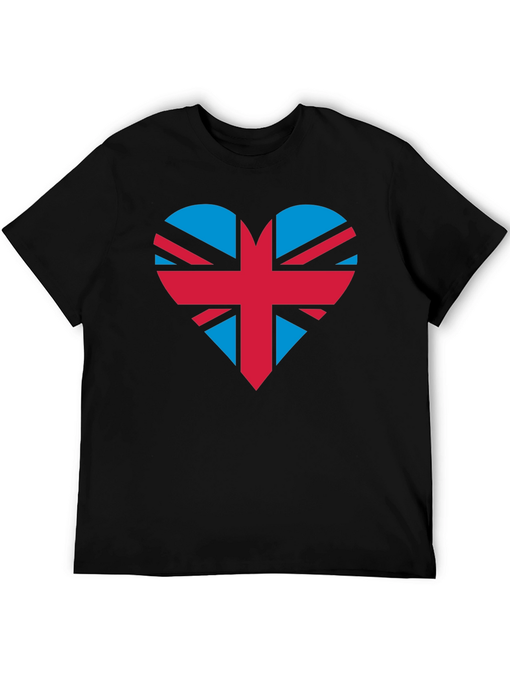 Union Jack Heart Graphic Tee - Black