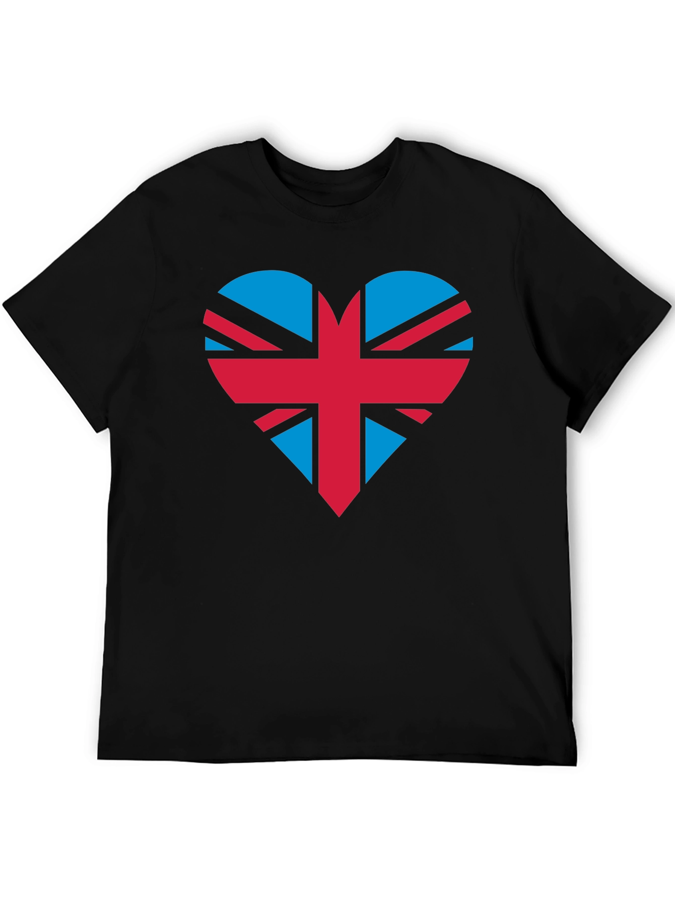 Union Jack Heart Graphic Tee - Black