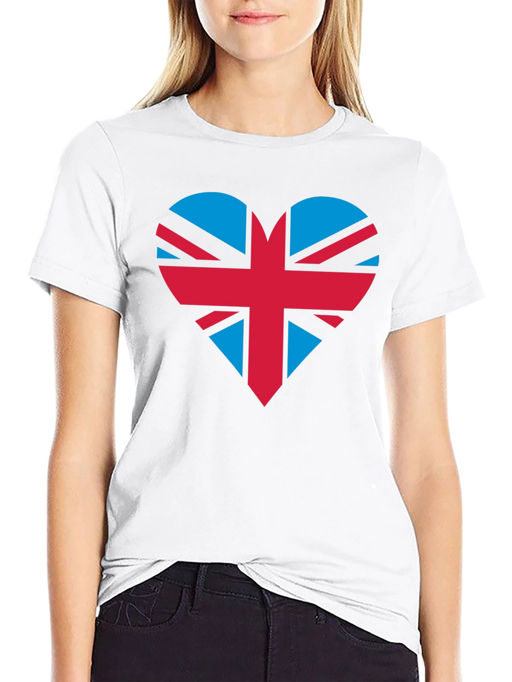 Union Jack Heart Graphic Tee - Black