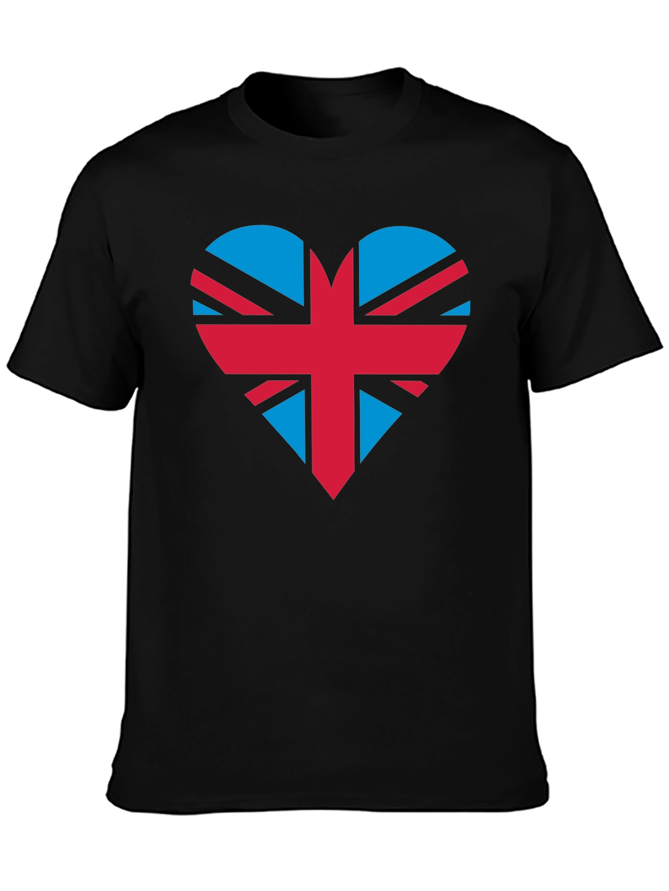 Union Jack Heart Graphic Tee - Black