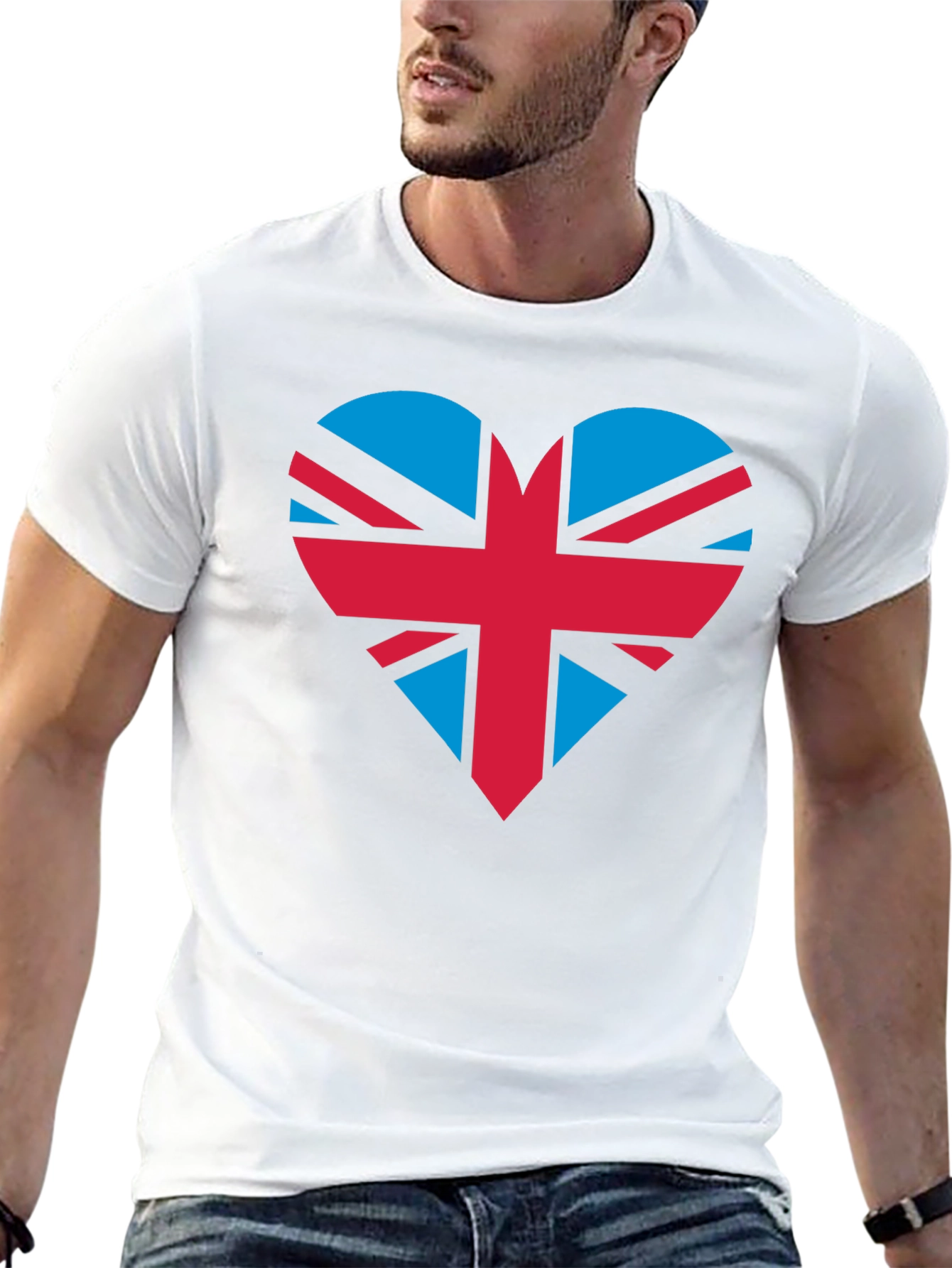 Union Jack Heart Graphic Tee - Black
