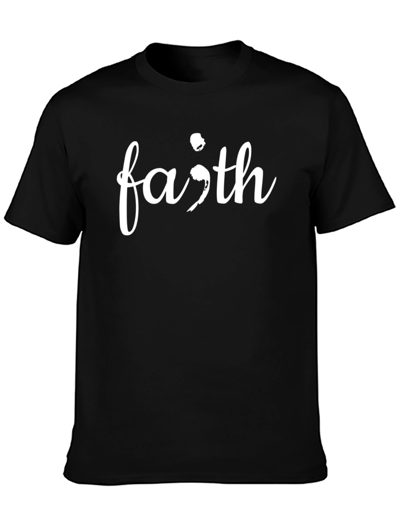 Faith Semicolon Graphic T-Shirt - Mental Health Awareness