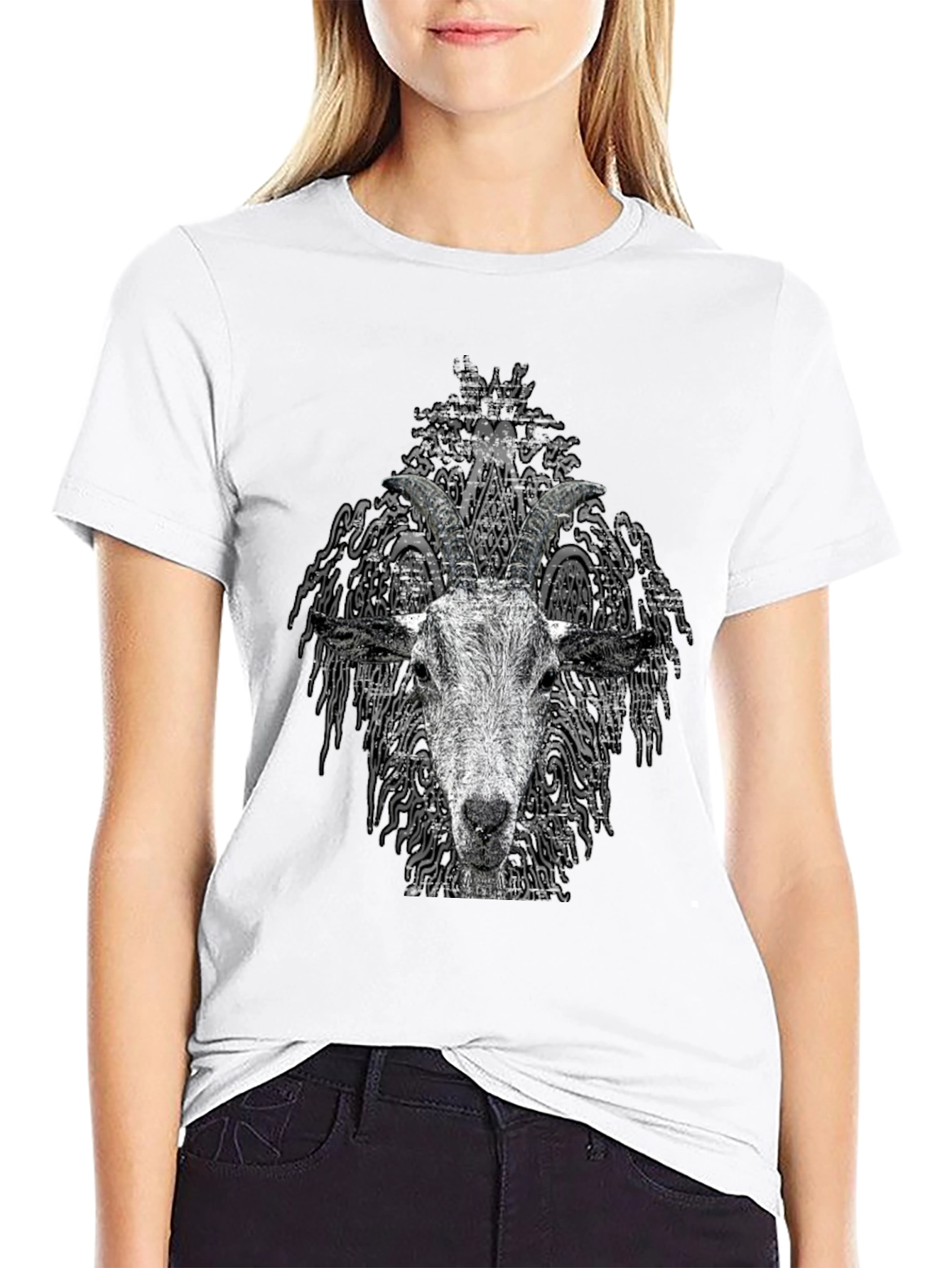 Goat Head Graphic Tee - Unisex Black T-Shirt