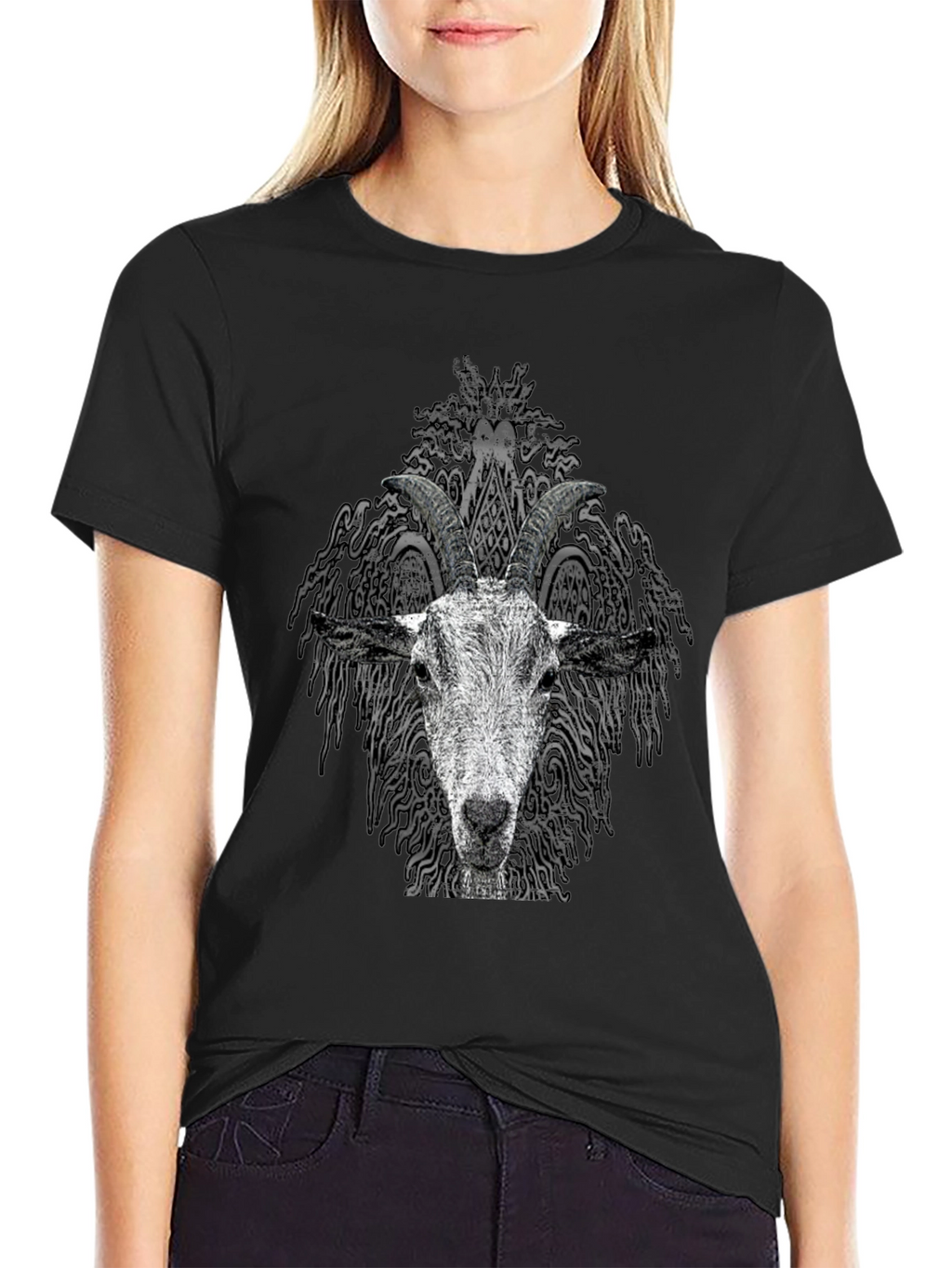 Goat Head Graphic Tee - Unisex Black T-Shirt