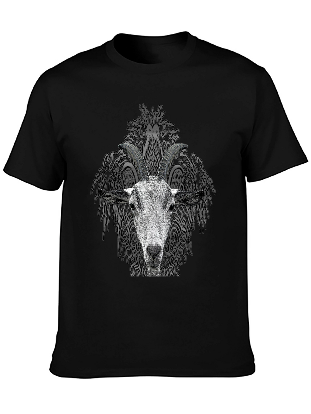 Goat Head Graphic Tee - Unisex Black T-Shirt