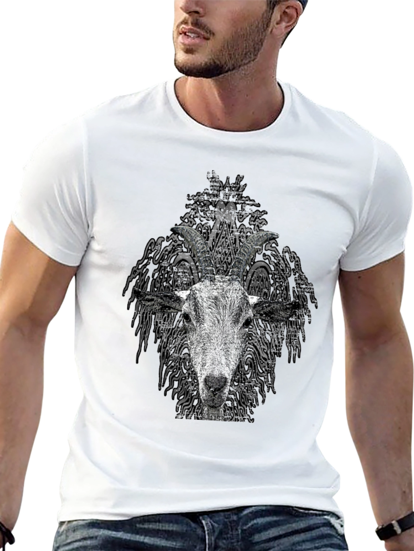 Goat Head Graphic Tee - Unisex Black T-Shirt