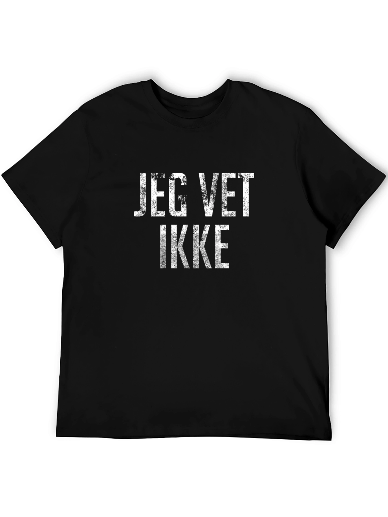 Jeg Vet Ikke Graphic Tee - Unisex Black T-Shirt