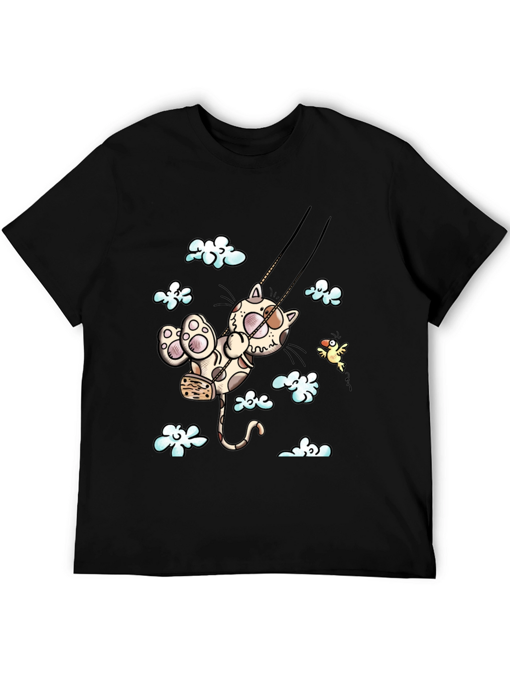 Cat Swing Cartoon T-Shirt