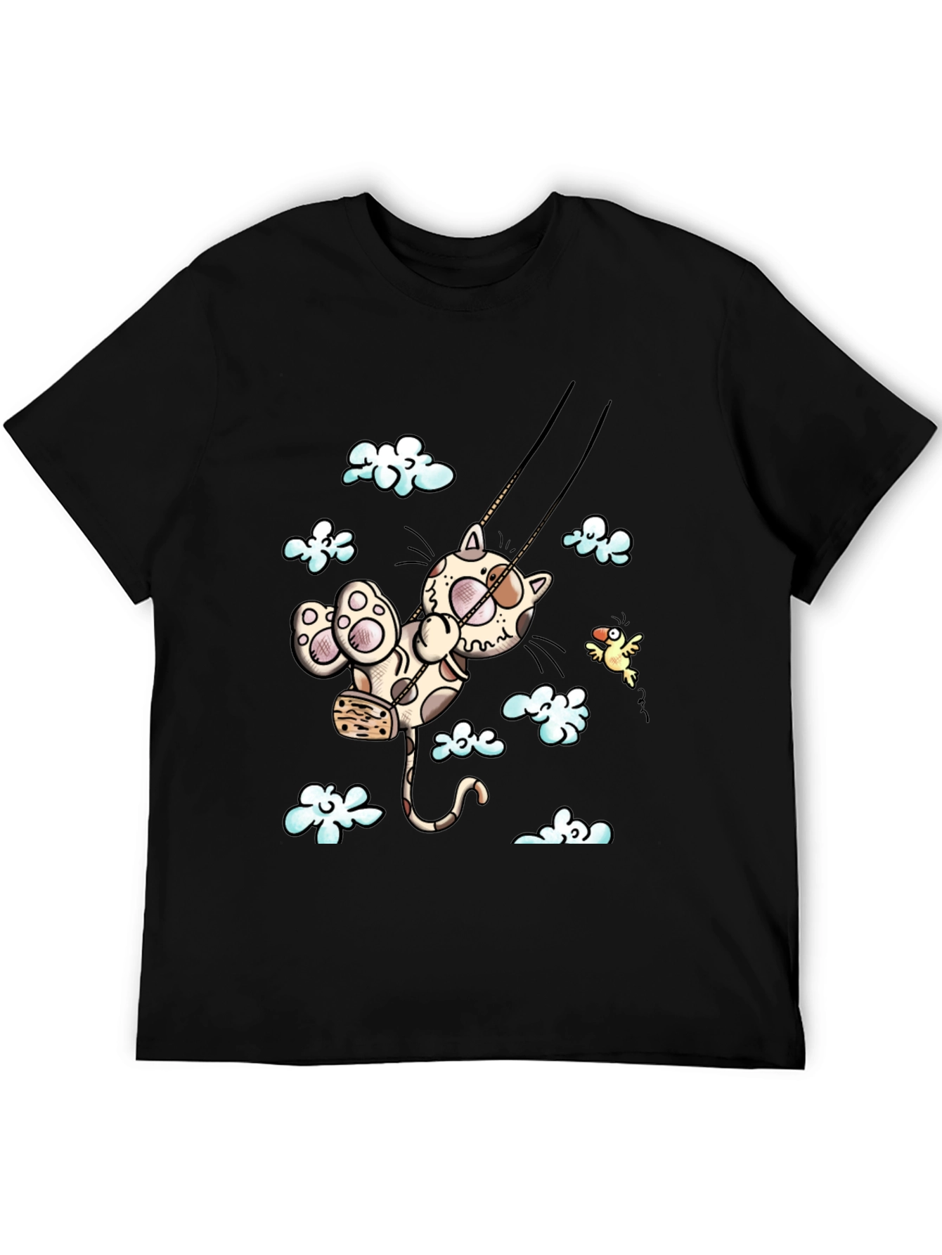 Cat Swing Cartoon T-Shirt