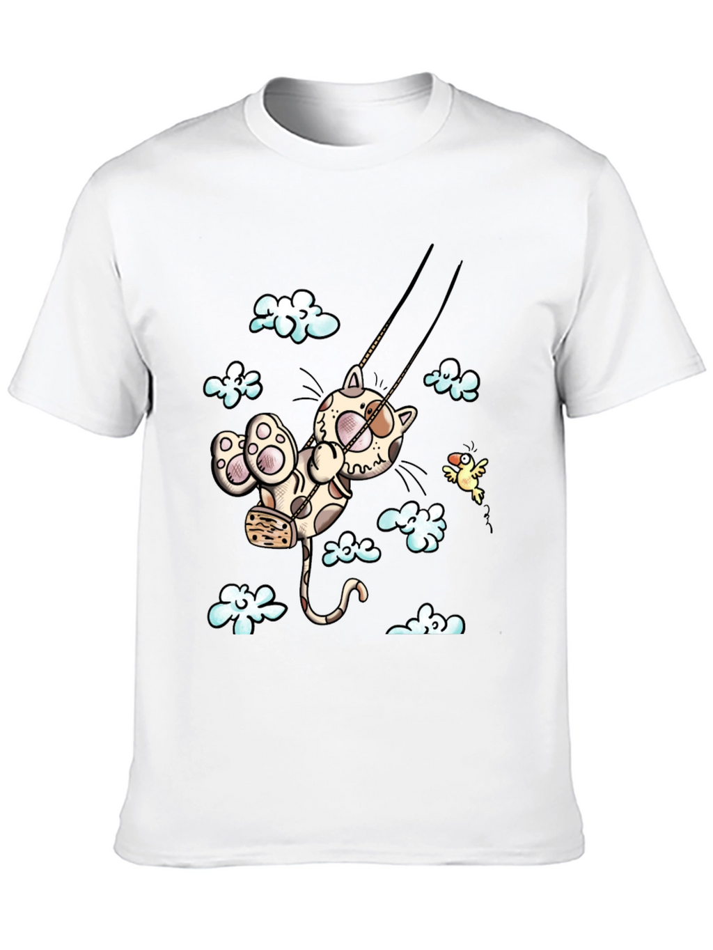 Cat Swing Cartoon T-Shirt
