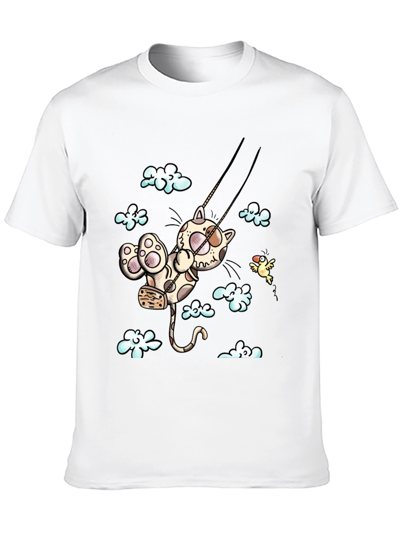 Cat Swing Cartoon T-Shirt