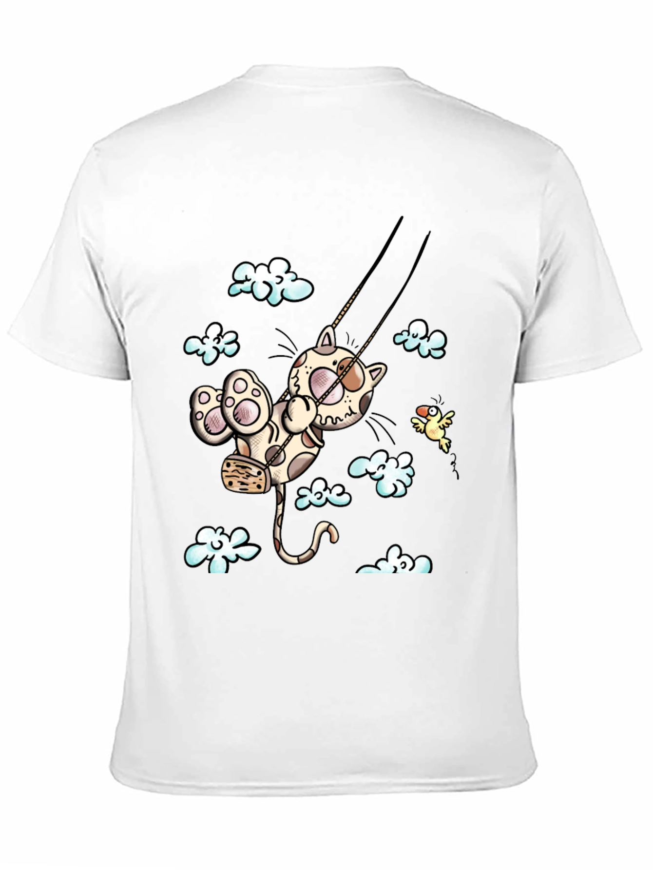 Cat Swing Cartoon T-Shirt
