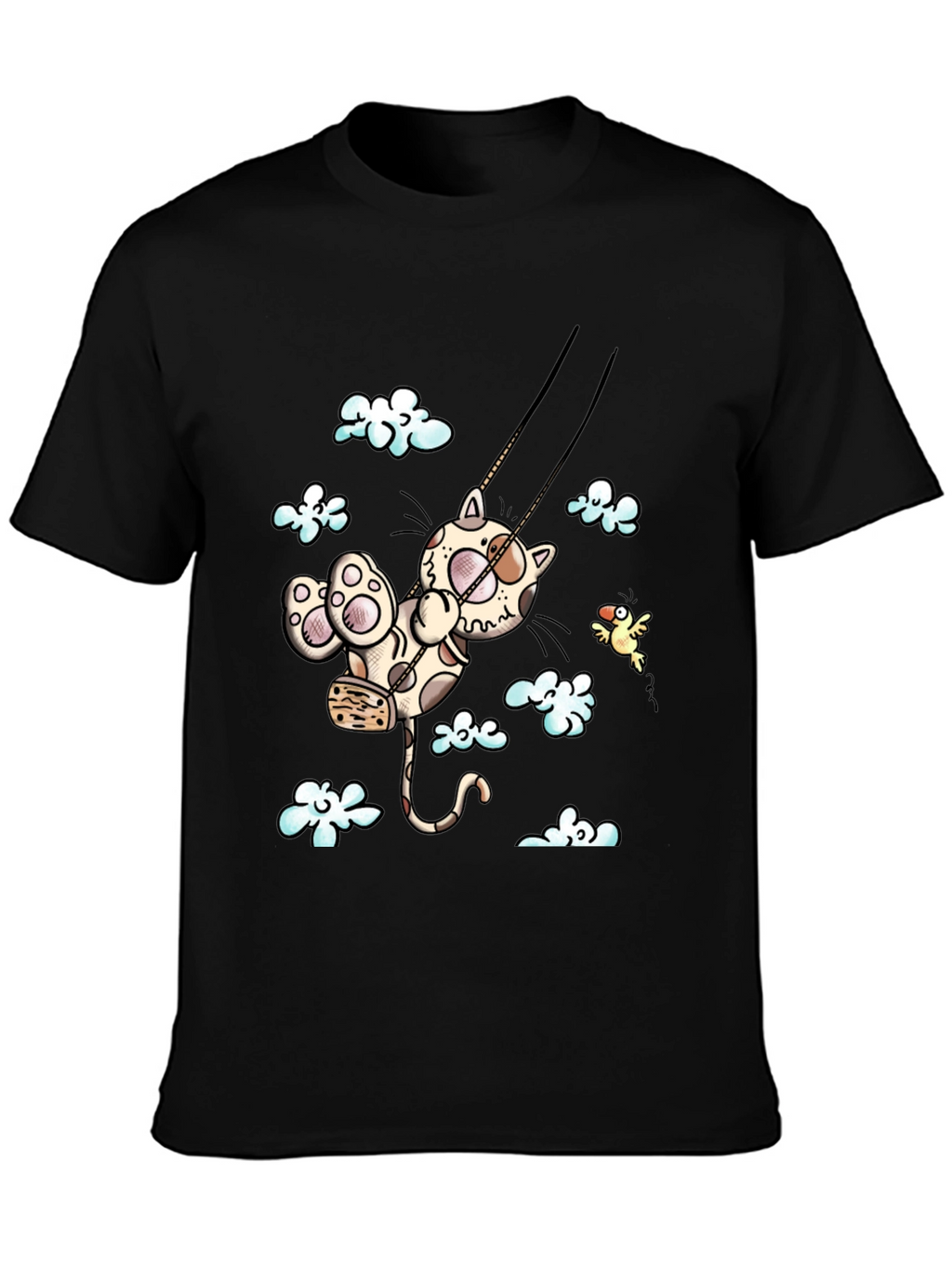 Cat Swing Cartoon T-Shirt