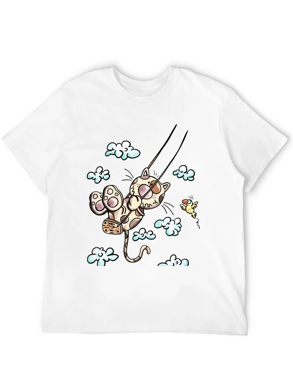 Cat Swing Cartoon T-Shirt