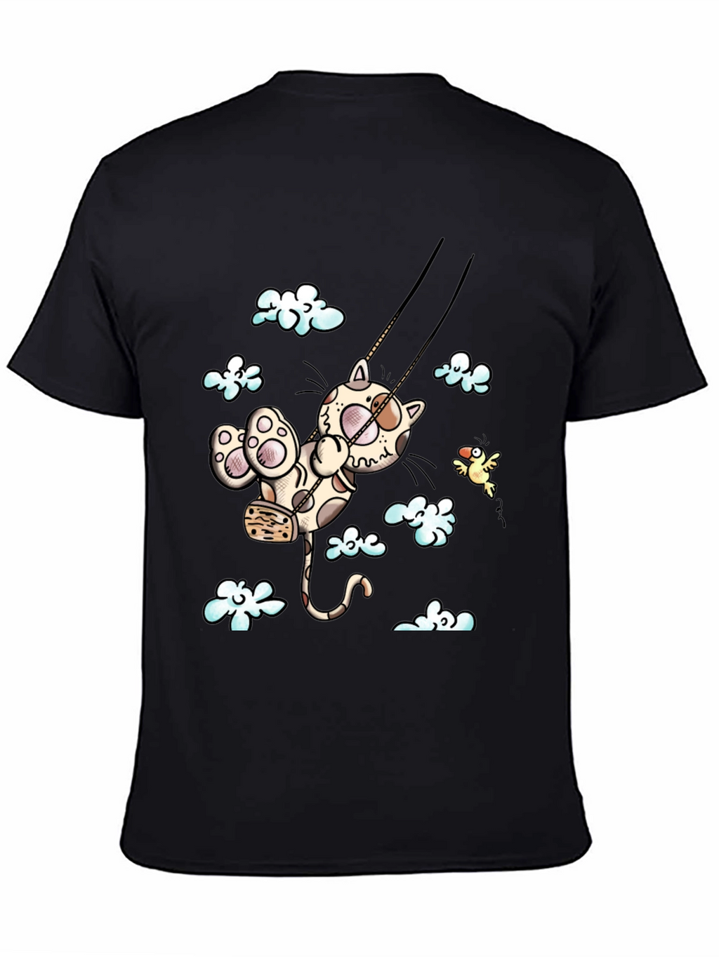 Cat Swing Cartoon T-Shirt