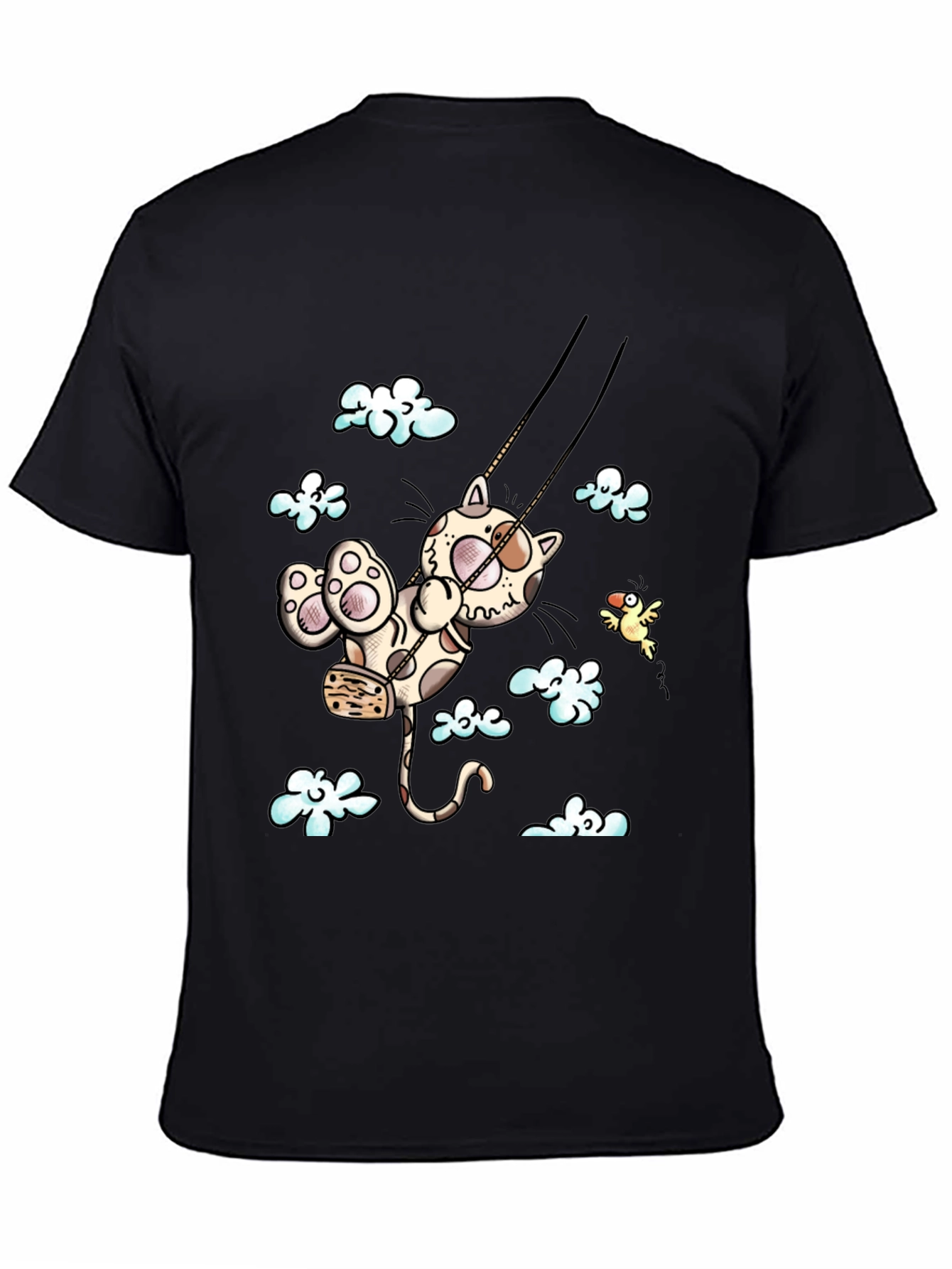 Cat Swing Cartoon T-Shirt