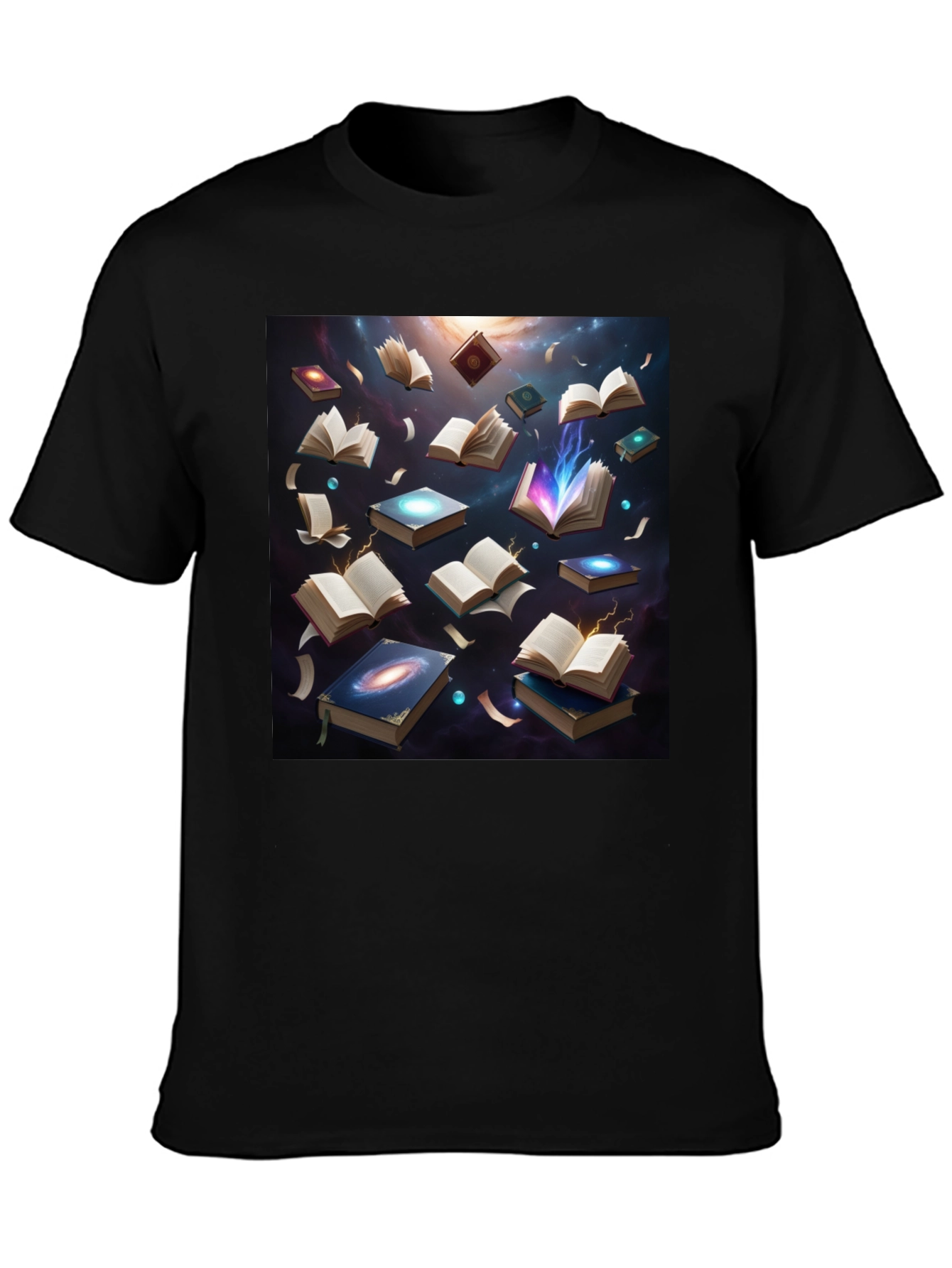 Cosmic Library Black T-Shirt - Read the Universe