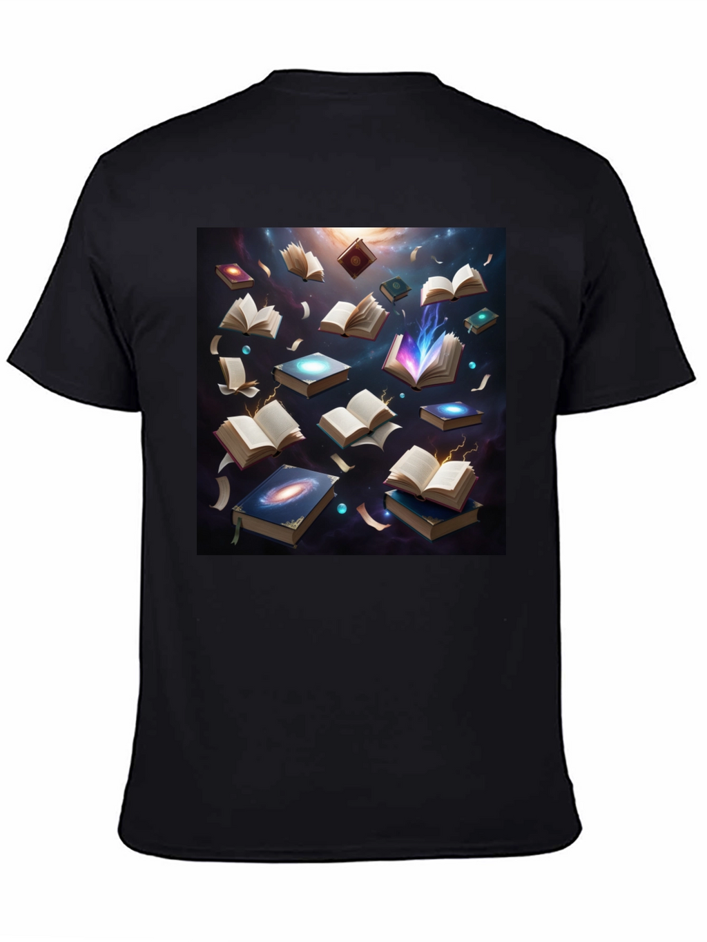 Cosmic Library Black T-Shirt - Read the Universe
