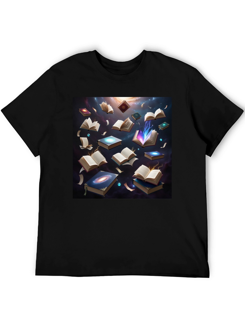 Cosmic Library Black T-Shirt - Read the Universe