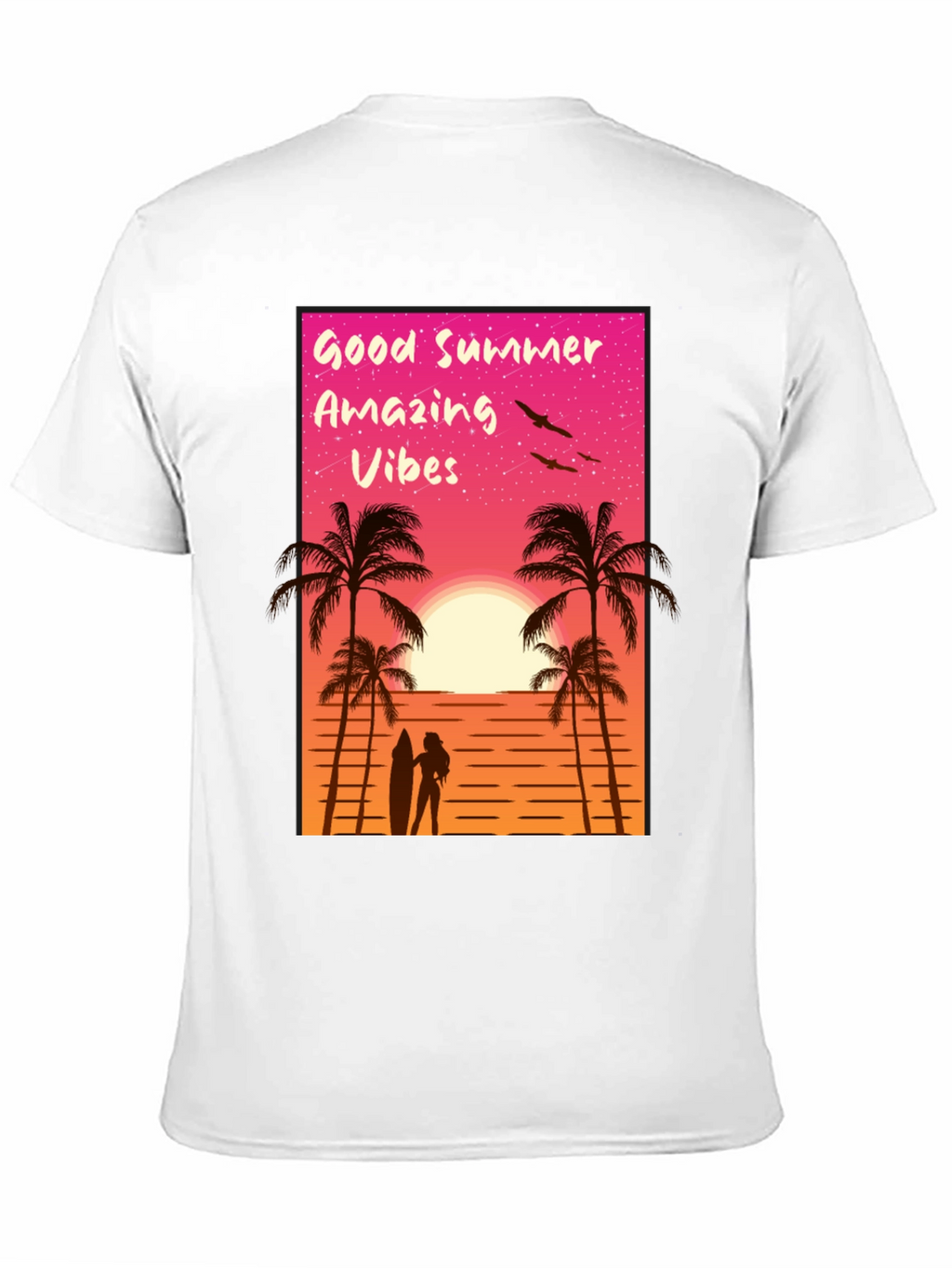 Good Summer Vibes Graphic T-Shirt - Beach Sunset Tee