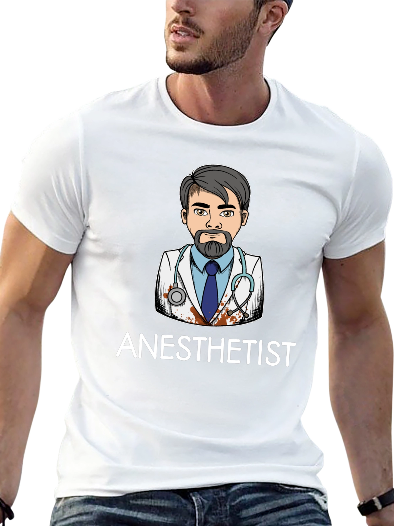 Anesthetist Cartoon T-Shirt - Funny Doctor Tee