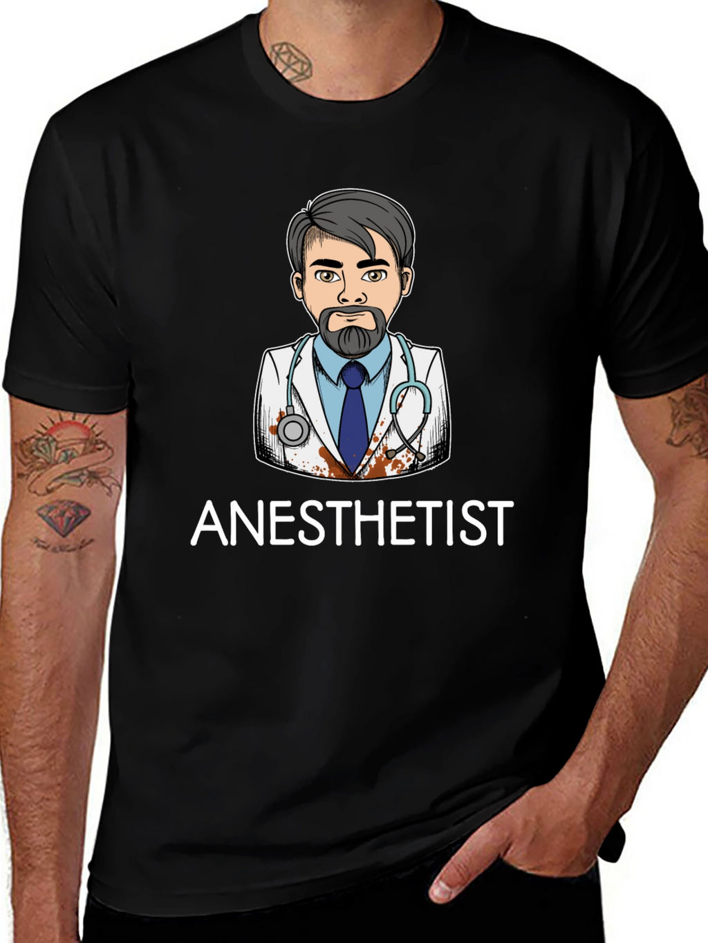 Anesthetist Cartoon T-Shirt - Funny Doctor Tee