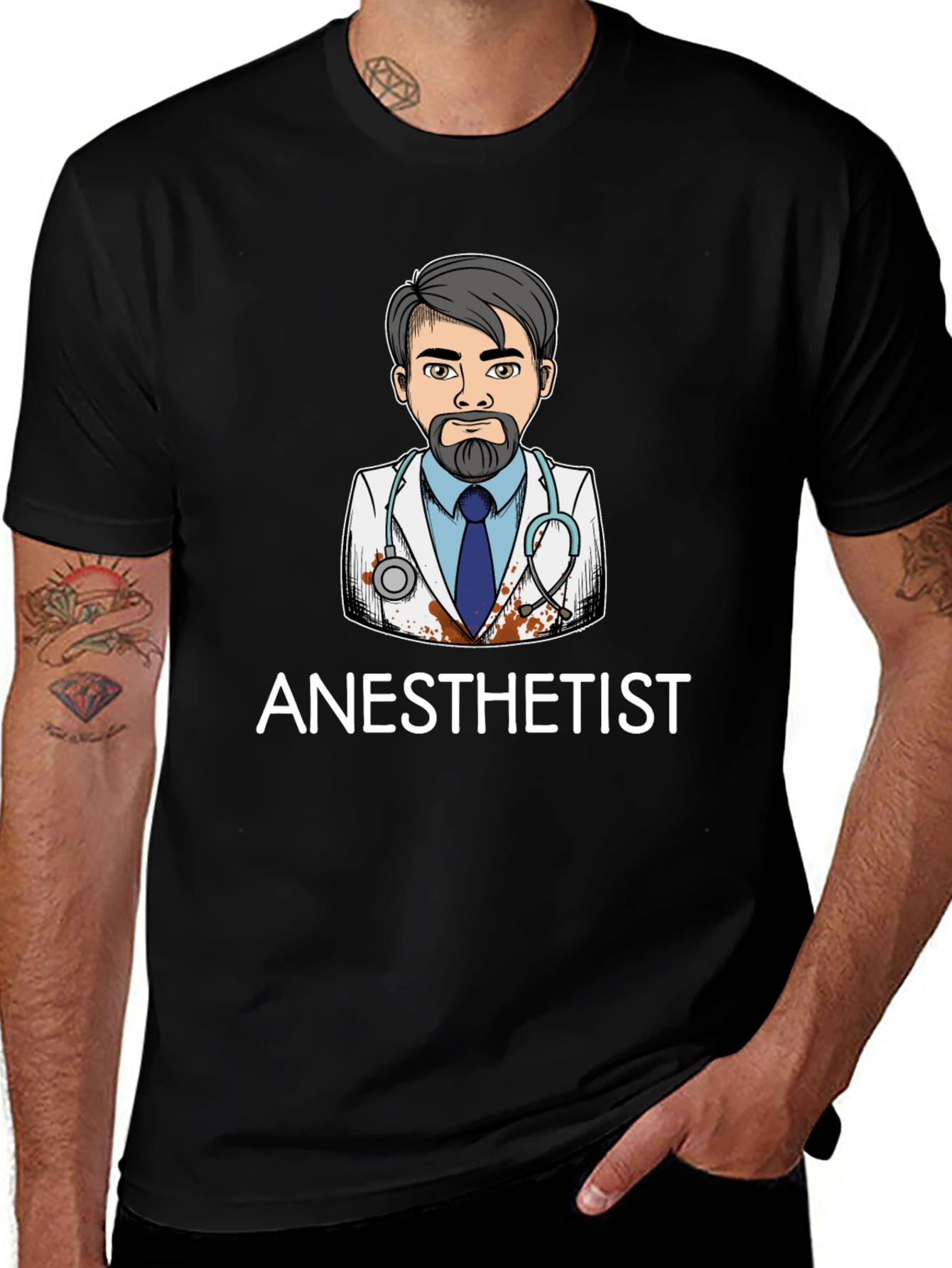 Anesthetist Cartoon T-Shirt - Funny Doctor Tee
