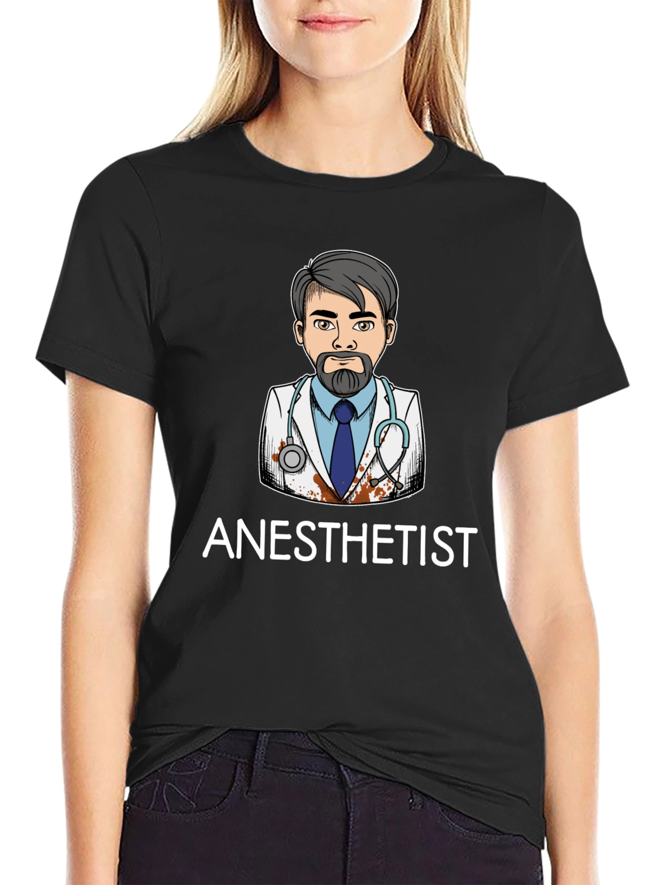 Anesthetist Cartoon T-Shirt - Funny Doctor Tee
