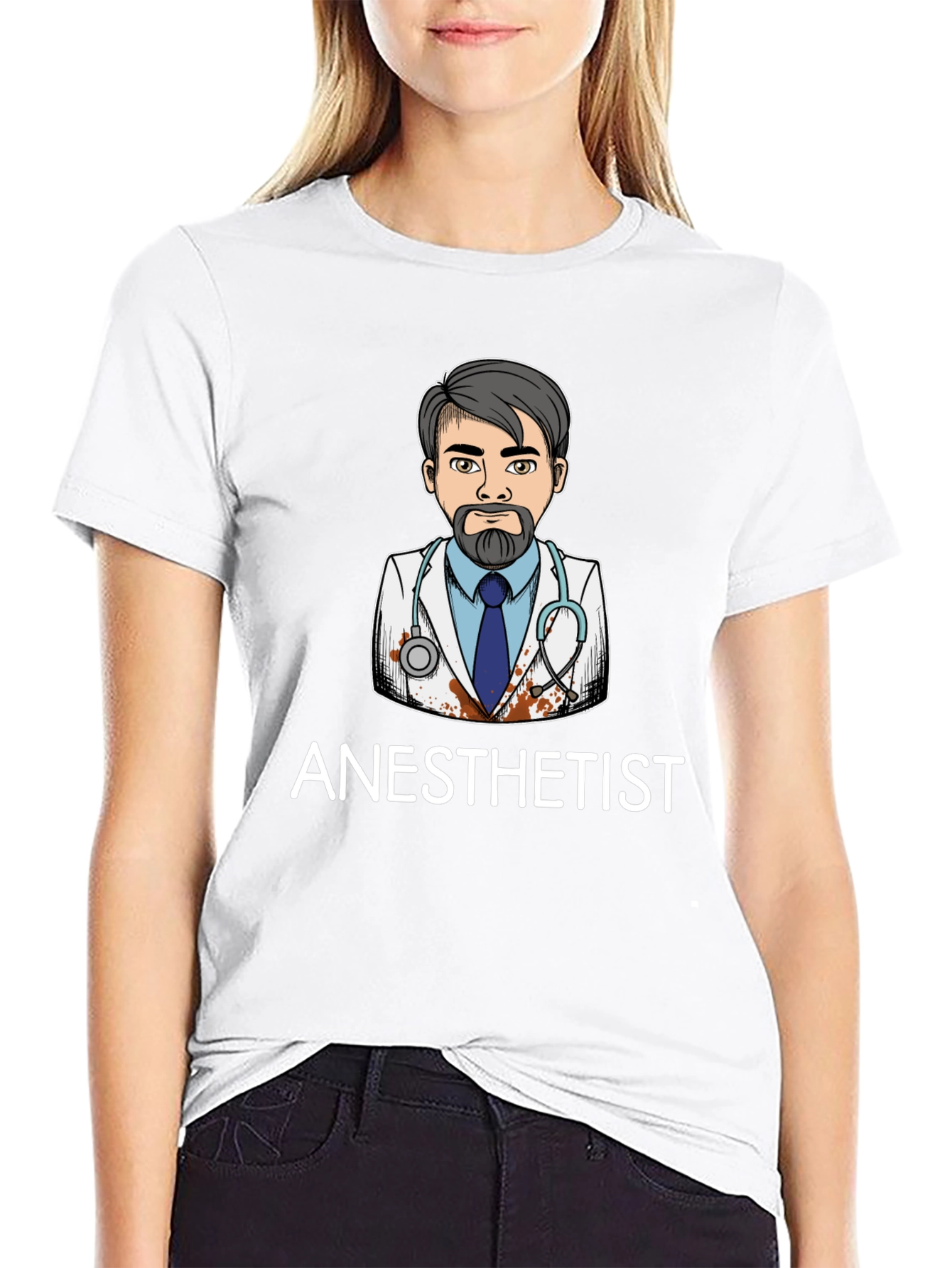 Anesthetist Cartoon T-Shirt - Funny Doctor Tee
