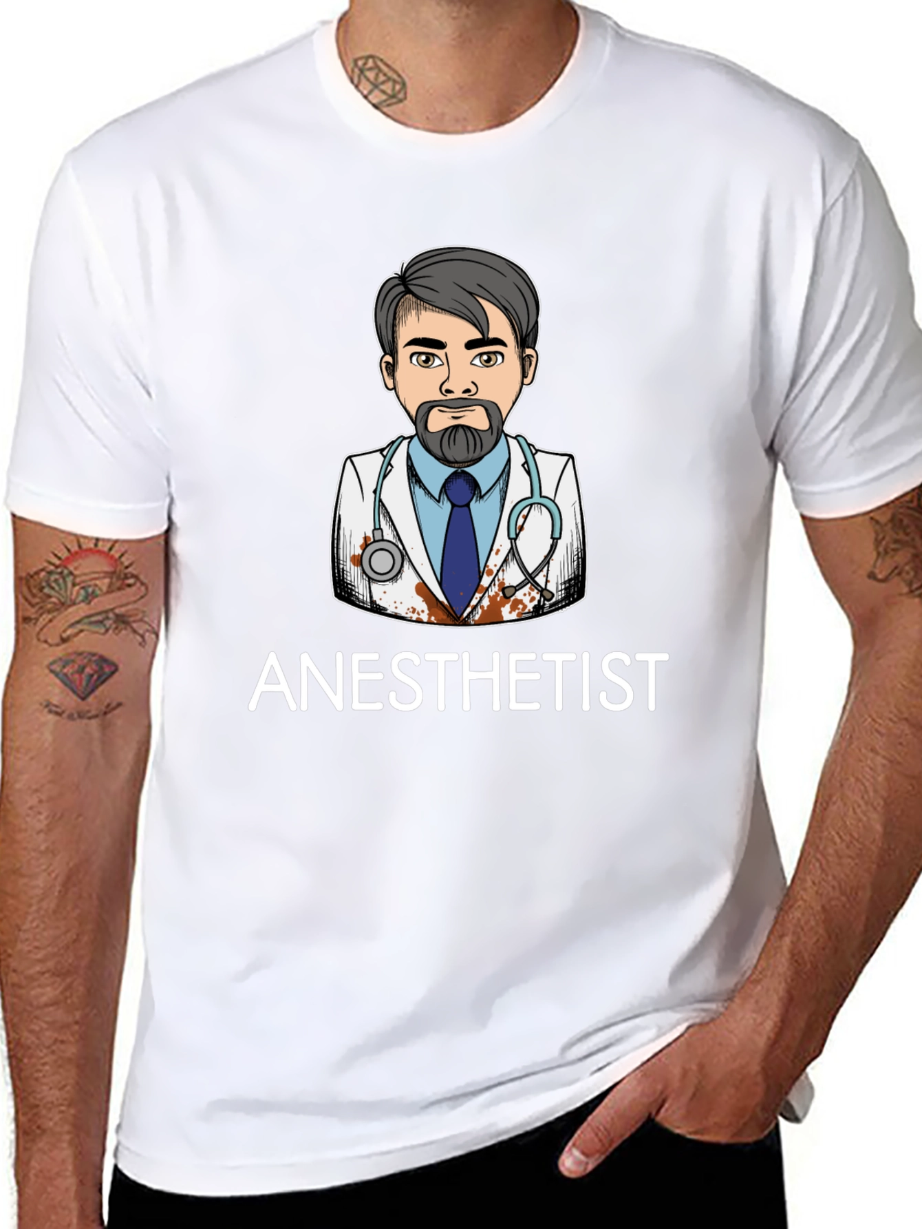 Anesthetist Cartoon T-Shirt - Funny Doctor Tee