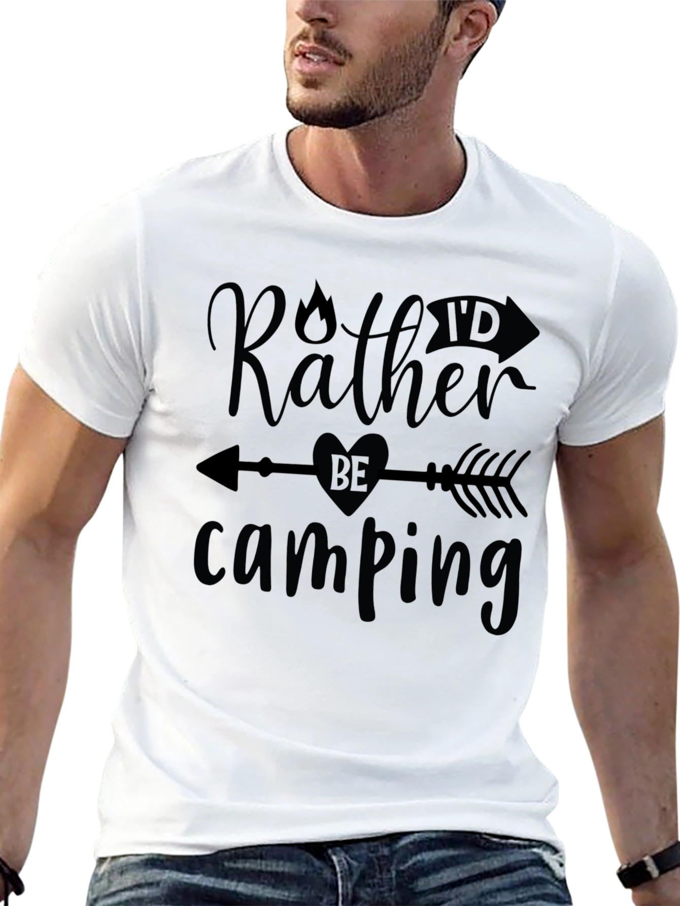 Camping T-Shirt - Rather Be Camping Graphic Tee