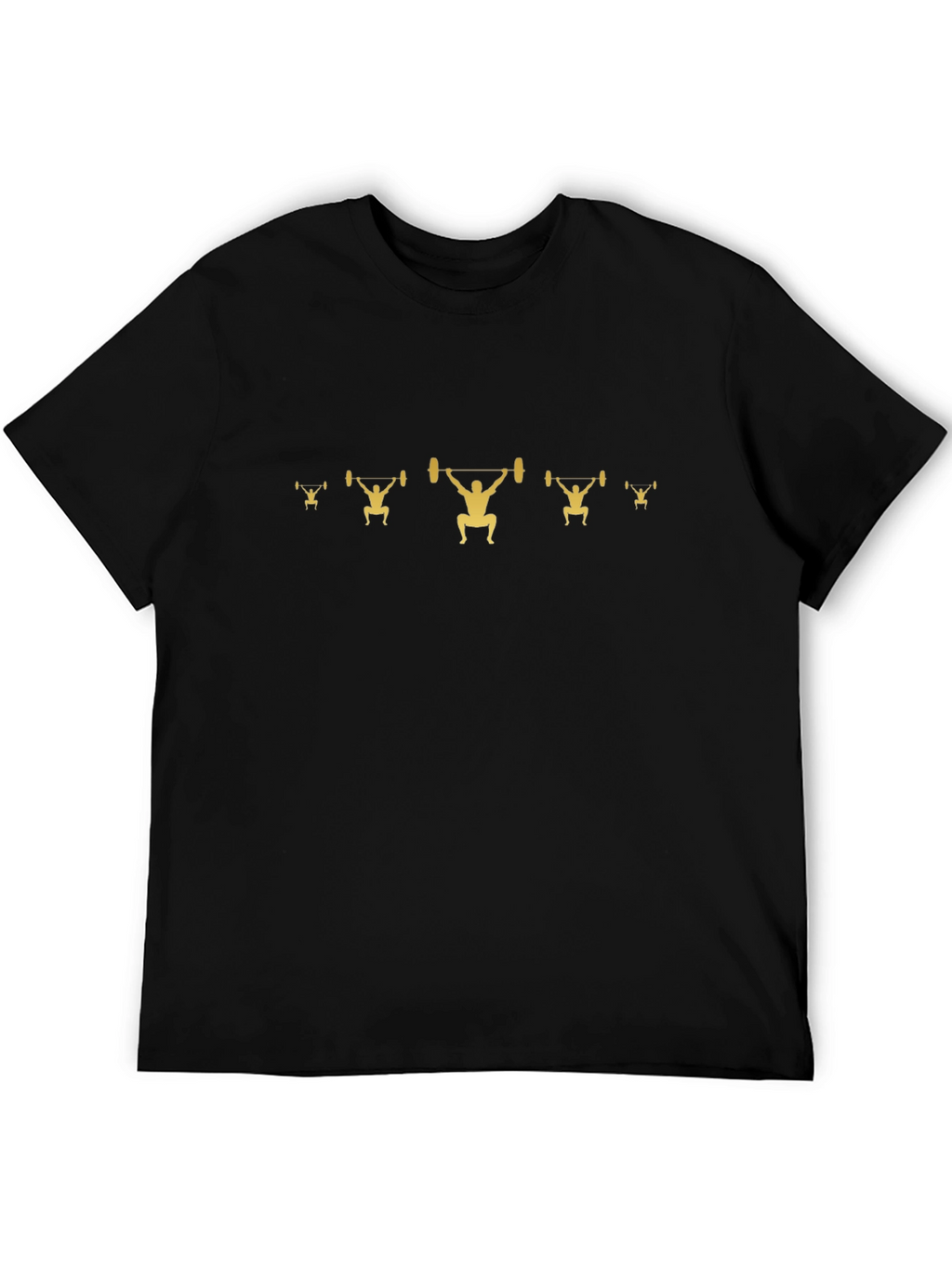 Weightlifting Squats Graphic Tee - Black Cotton T-Shirt