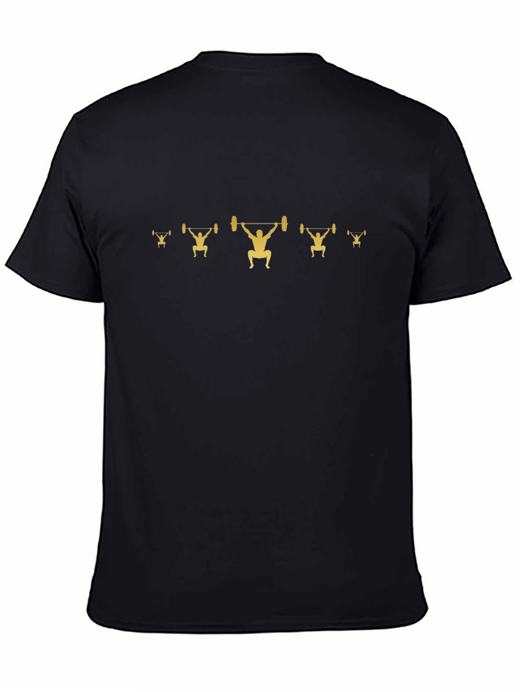 Weightlifting Squats Graphic Tee - Black Cotton T-Shirt