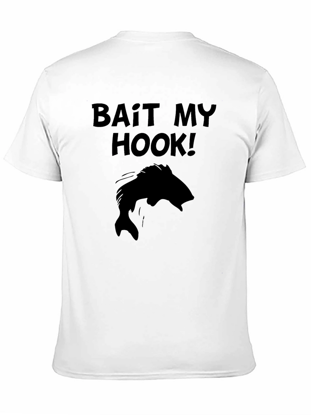 Bait My Hook! Black Graphic T-Shirt