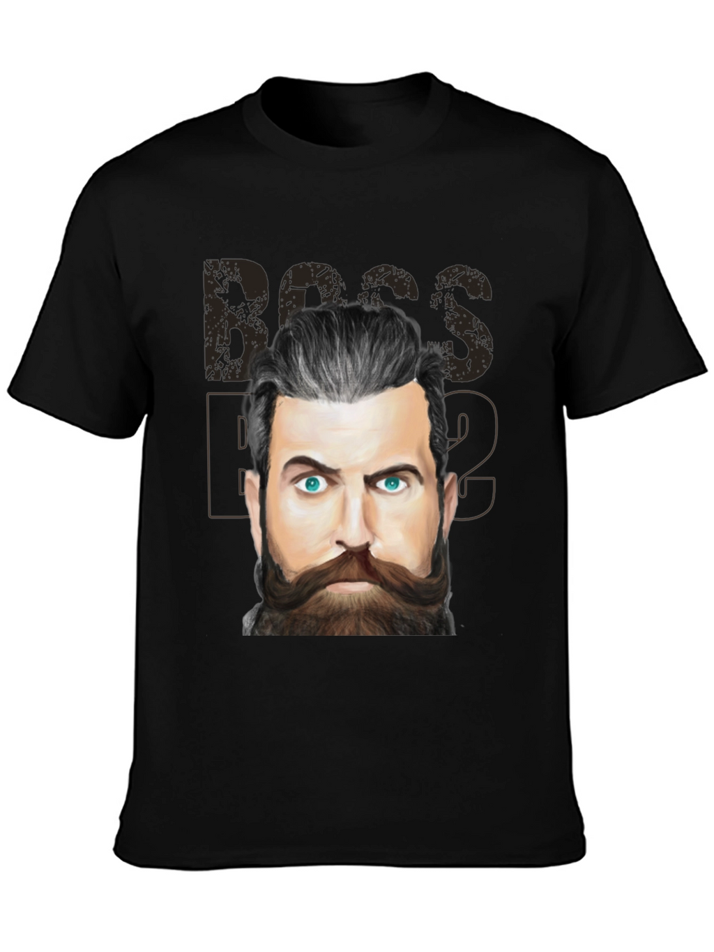 Boss Beard Graphic Tee - Mens Black T-Shirt
