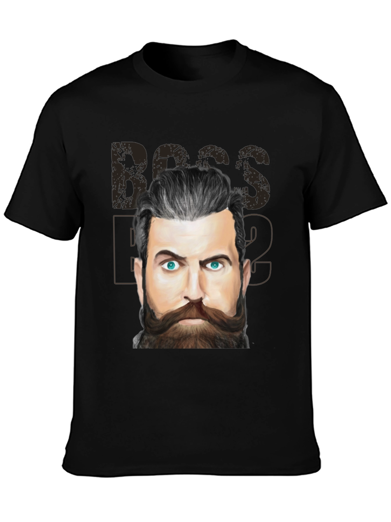 Boss Beard Graphic Tee - Mens Black T-Shirt