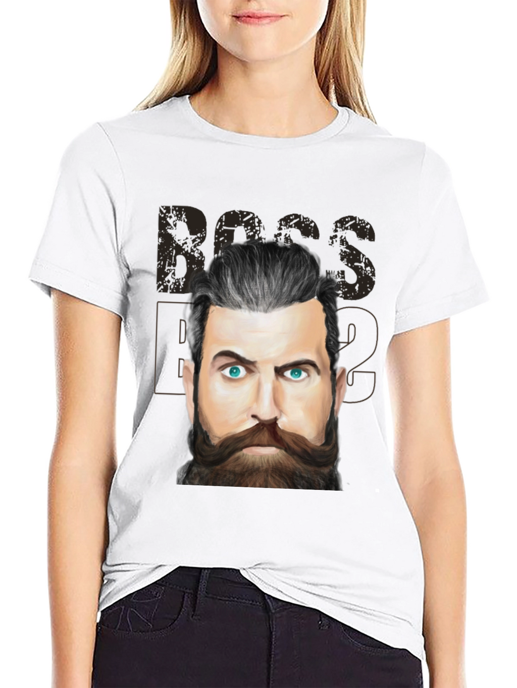 Boss Beard Graphic Tee - Mens Black T-Shirt
