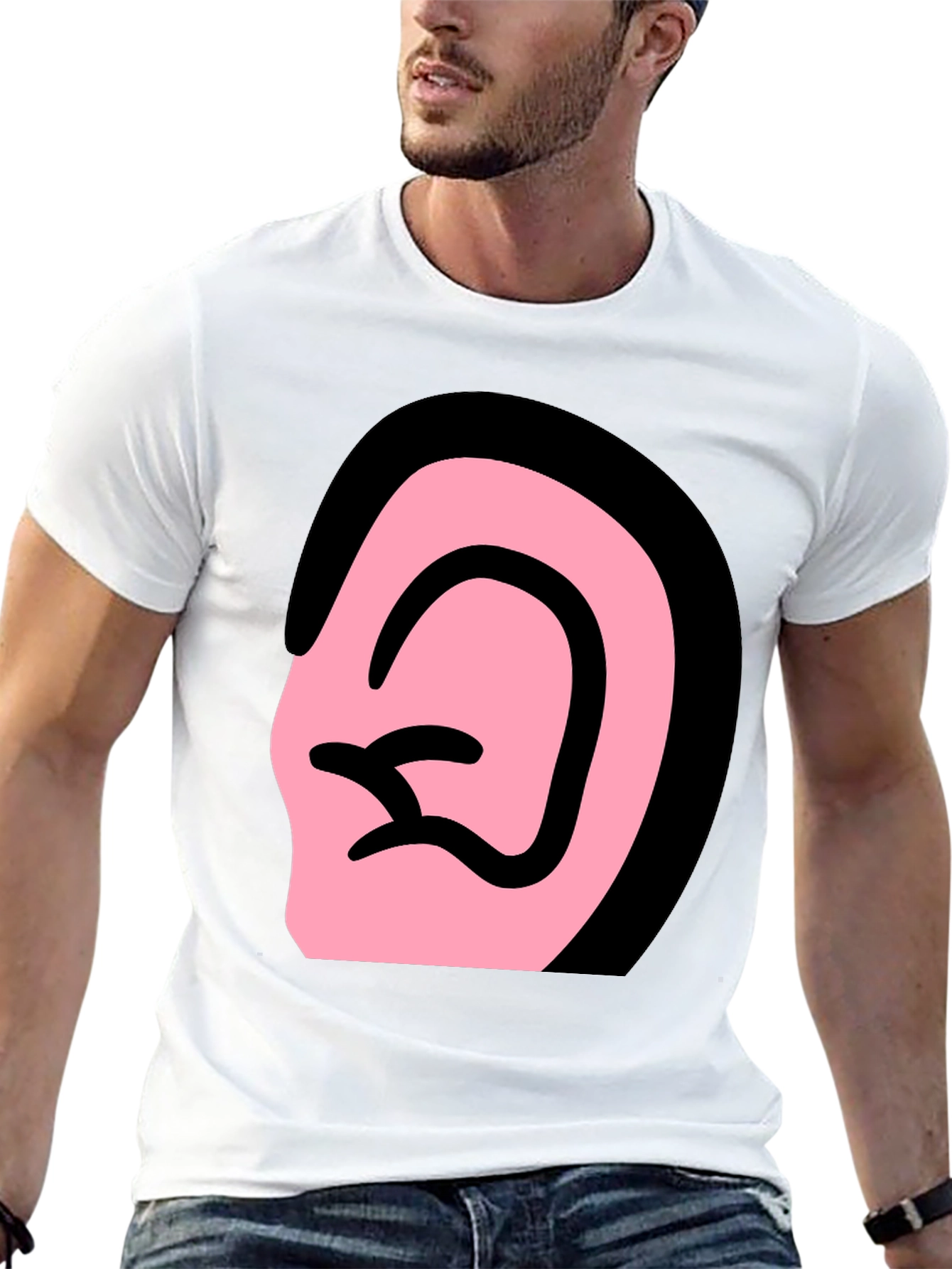 Ear Graphic Black T-Shirt
