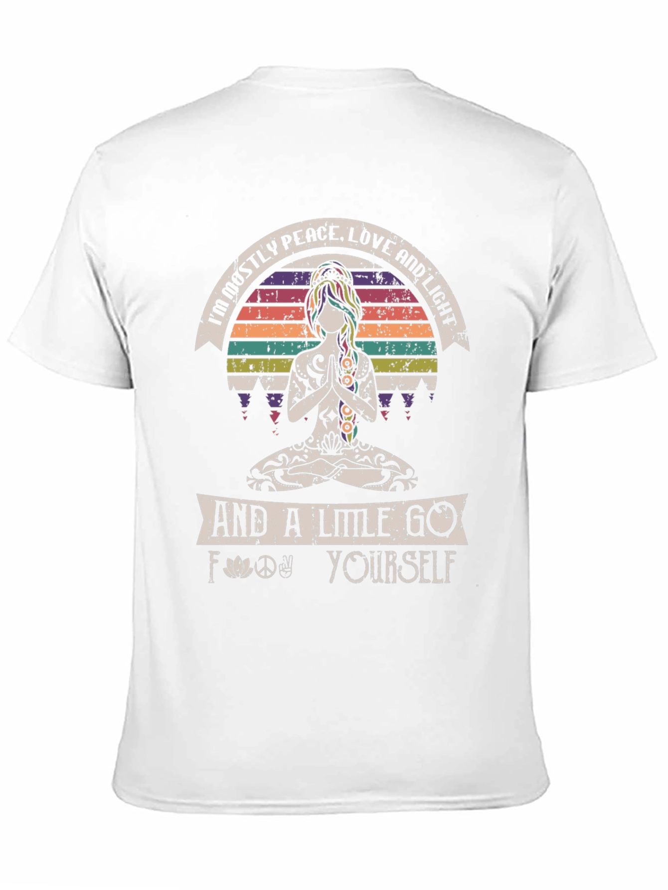 Peace Love Light Graphic Tee - Black