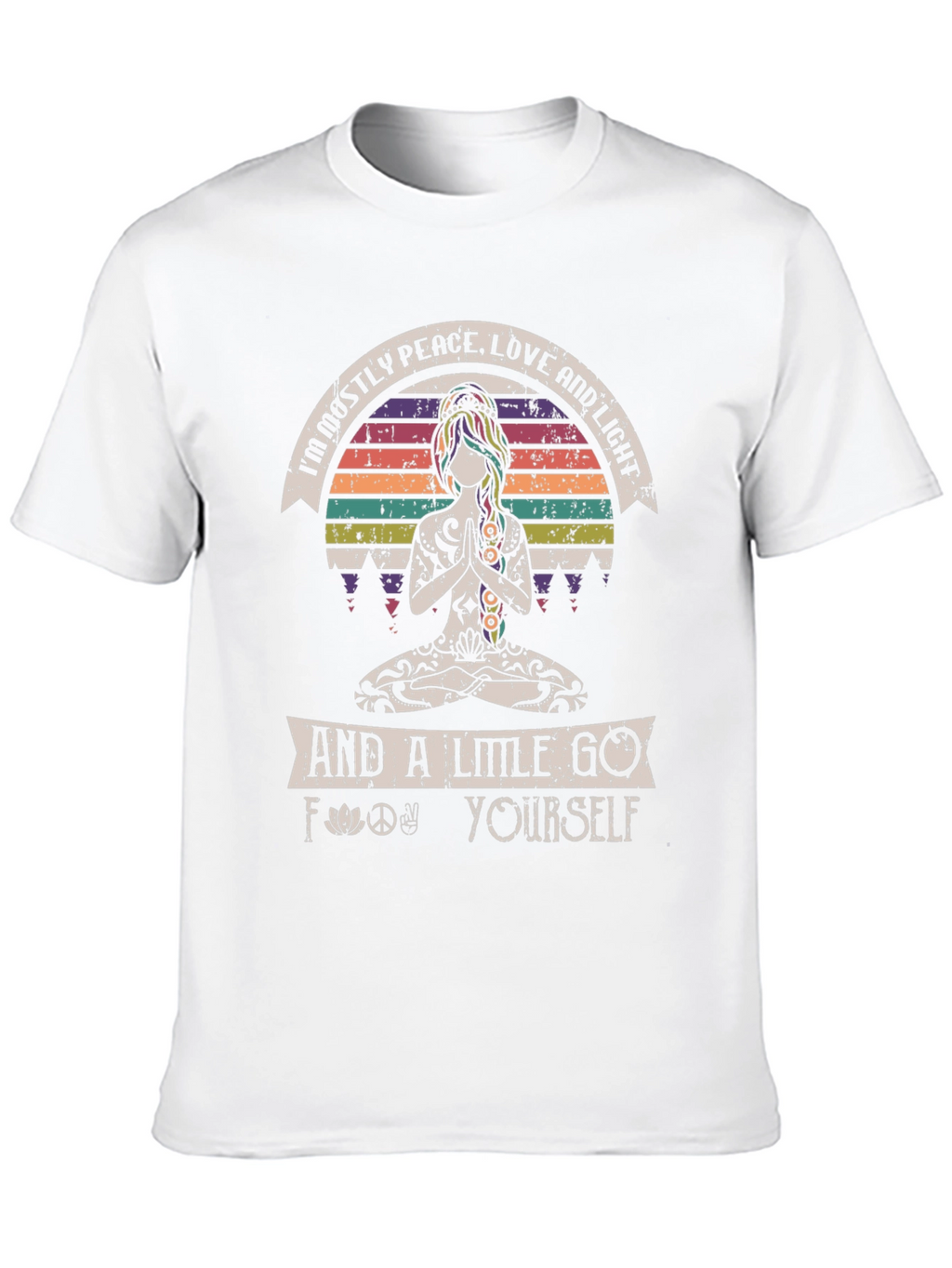 Peace Love Light Graphic Tee - Black