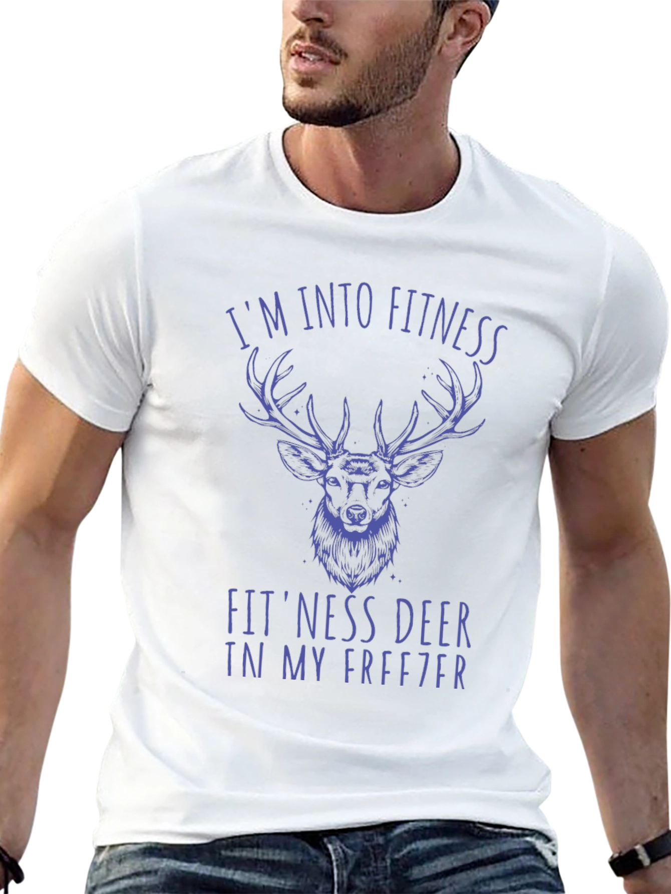 Fitness Deer Graphic Tee