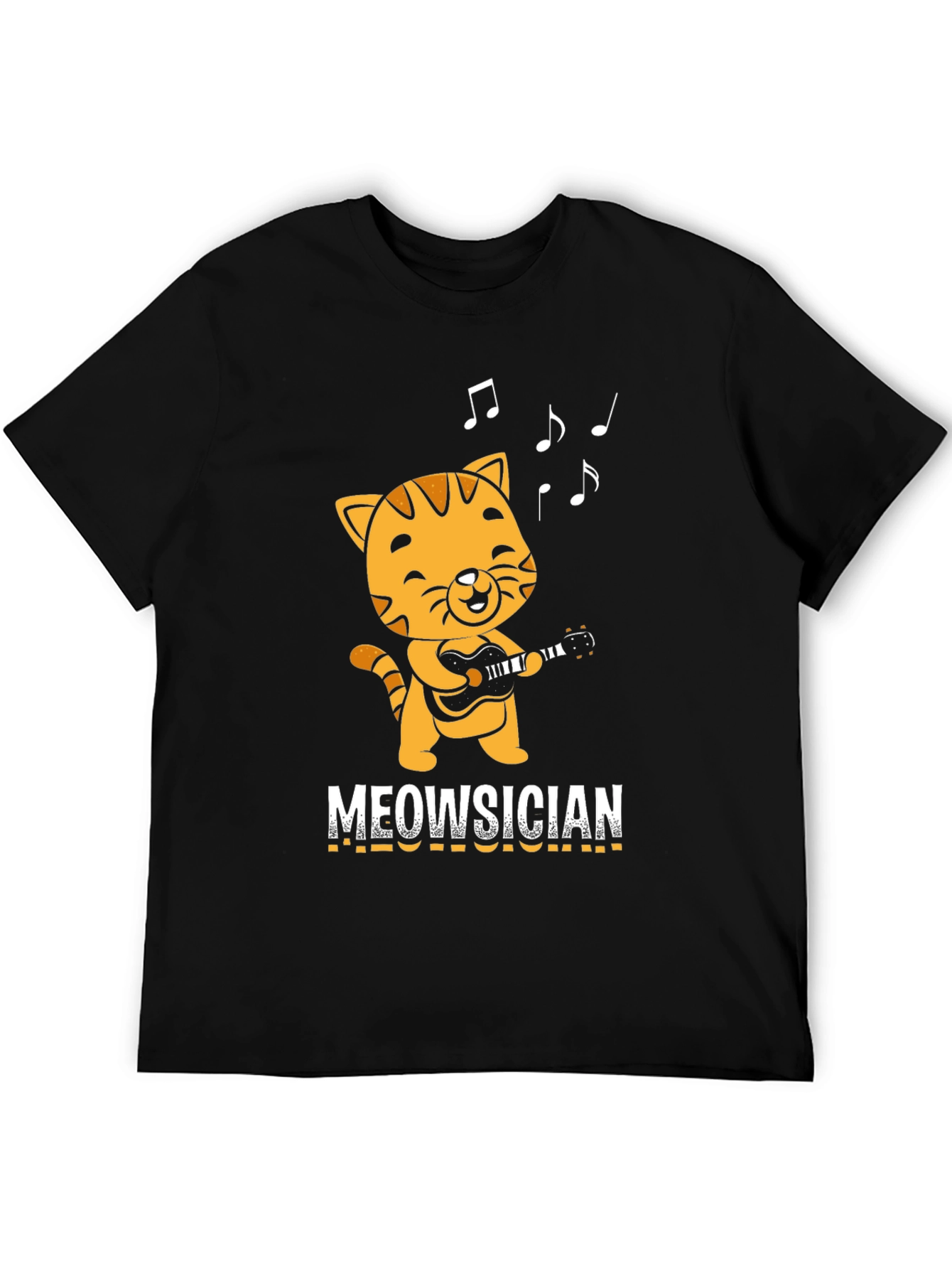 Meowsician T-Shirt - Cat Playing Guitar!