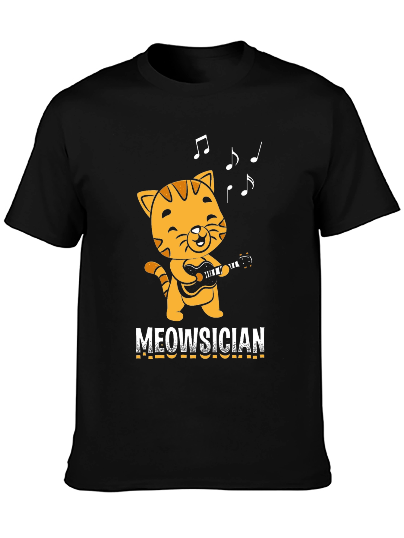 Meowsician T-Shirt - Cat Playing Guitar!