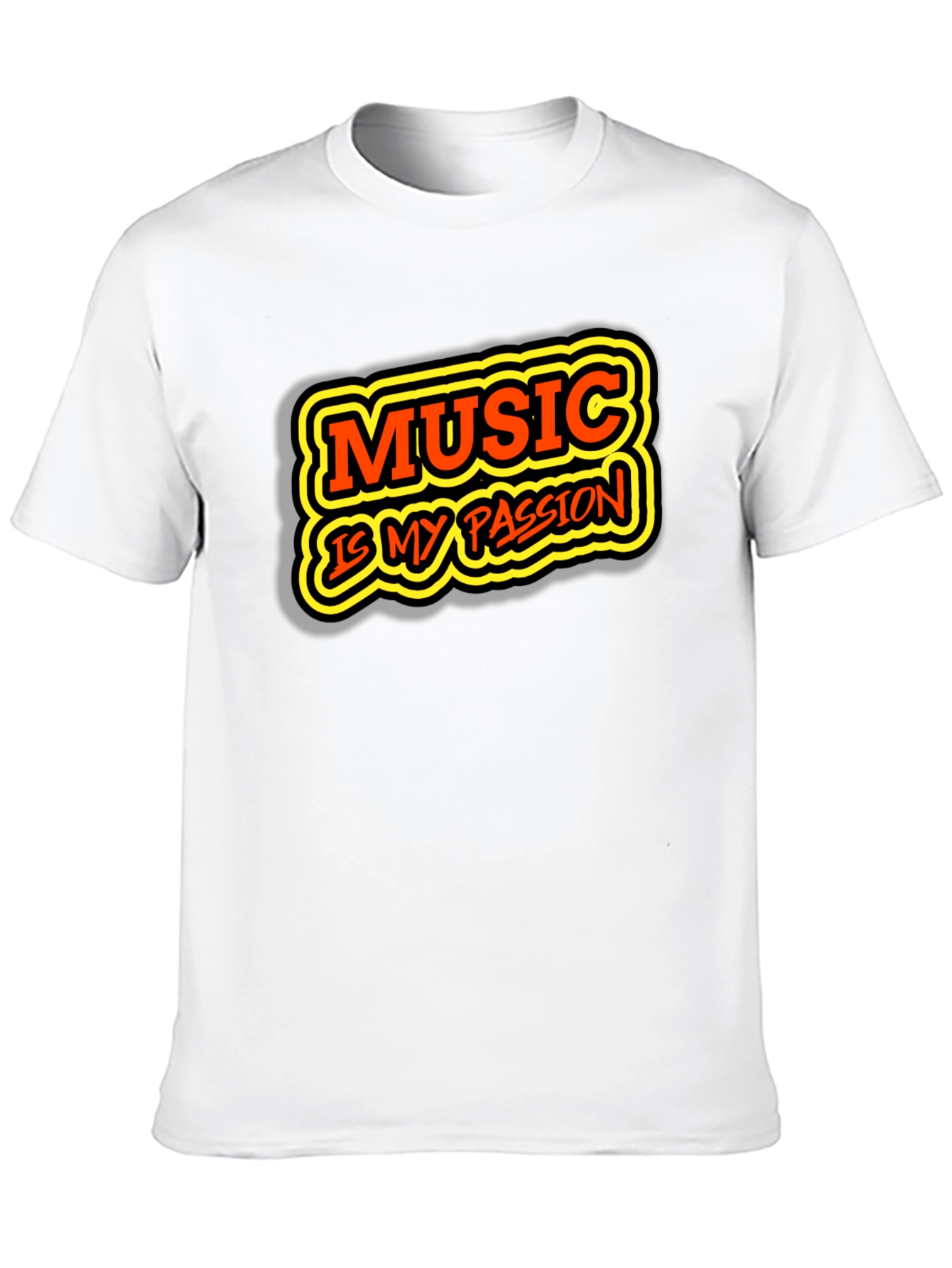 Music is My Passion Graphic Tee - Black