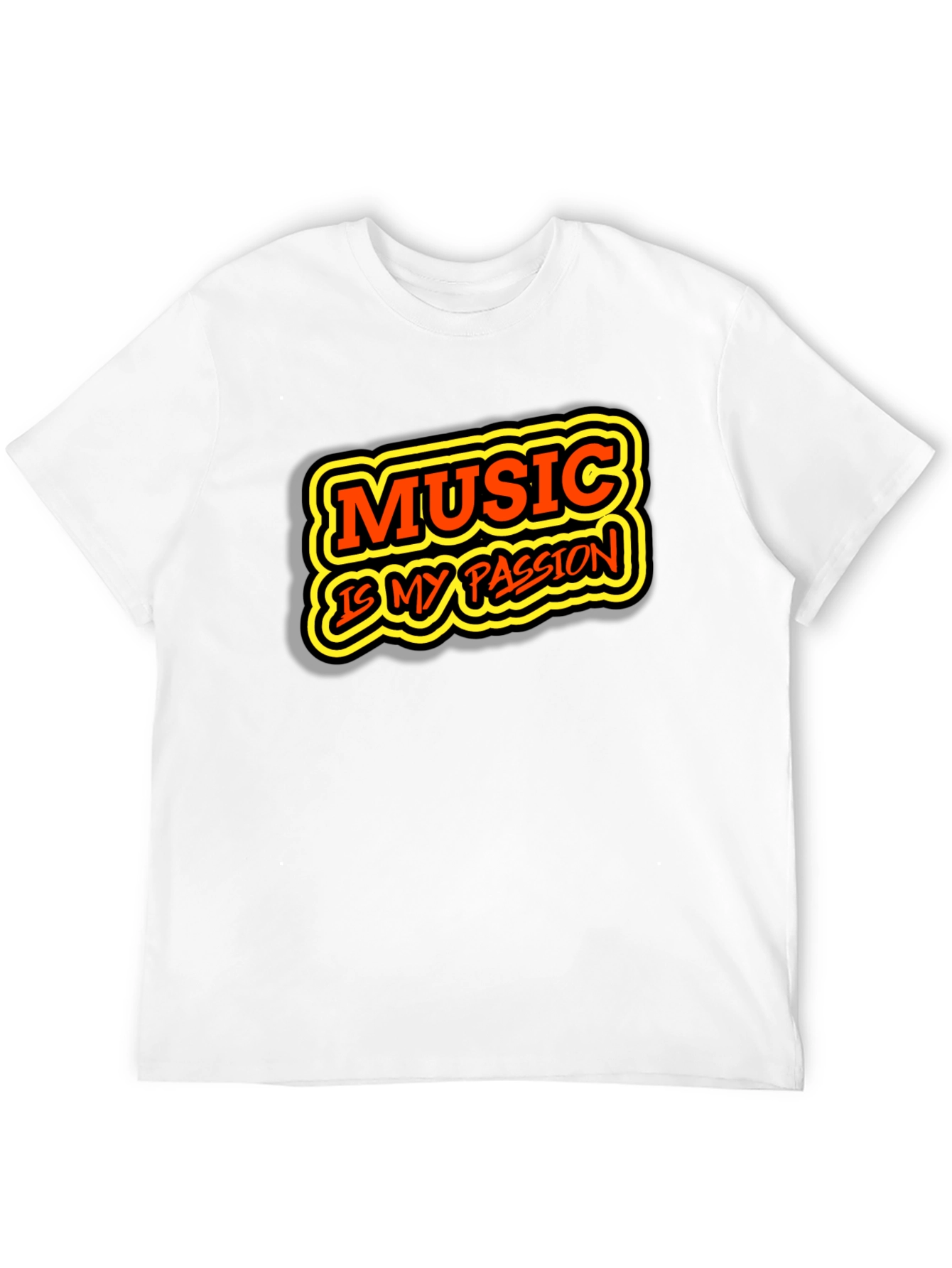 Music is My Passion Graphic Tee - Black