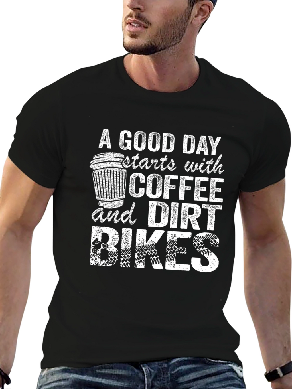 Coffee & Dirt Bikes Graphic Tee