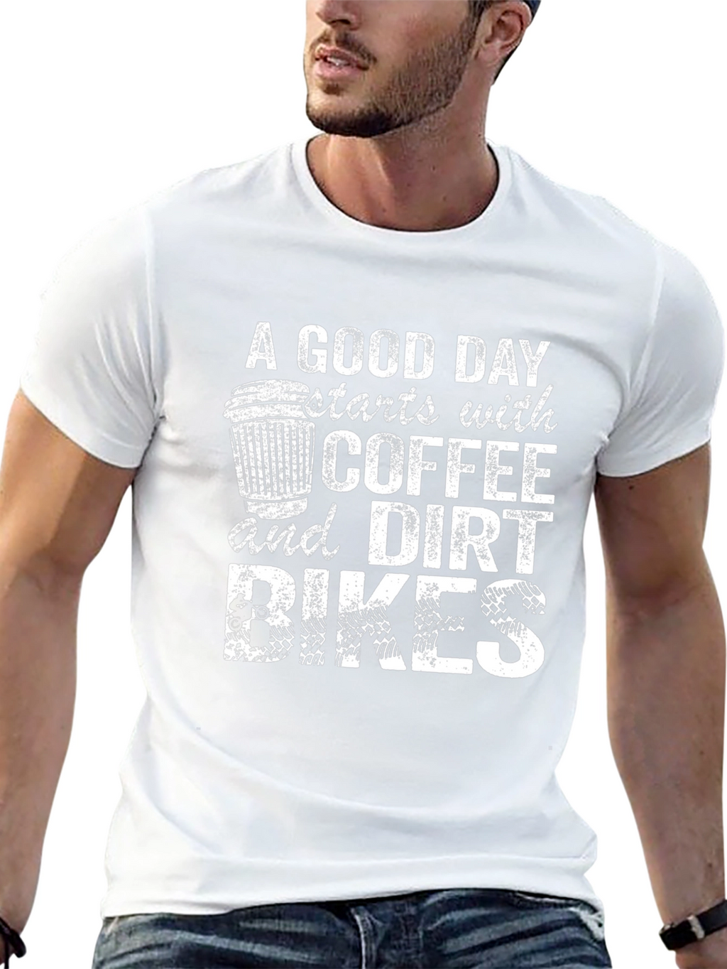 Coffee & Dirt Bikes Graphic Tee