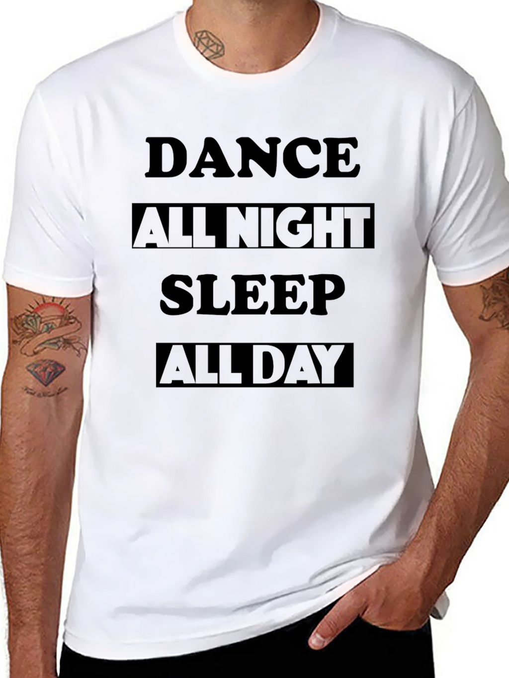 Dance All Night T-Shirt - Black Graphic Tee